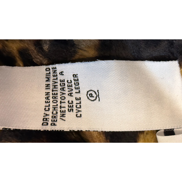 JANE POST ARMY ICONIC LEOPARD FAUX FUR LINED PRINCESS RAIN SLICKER COAT JACKET S - Picture 15 of 16